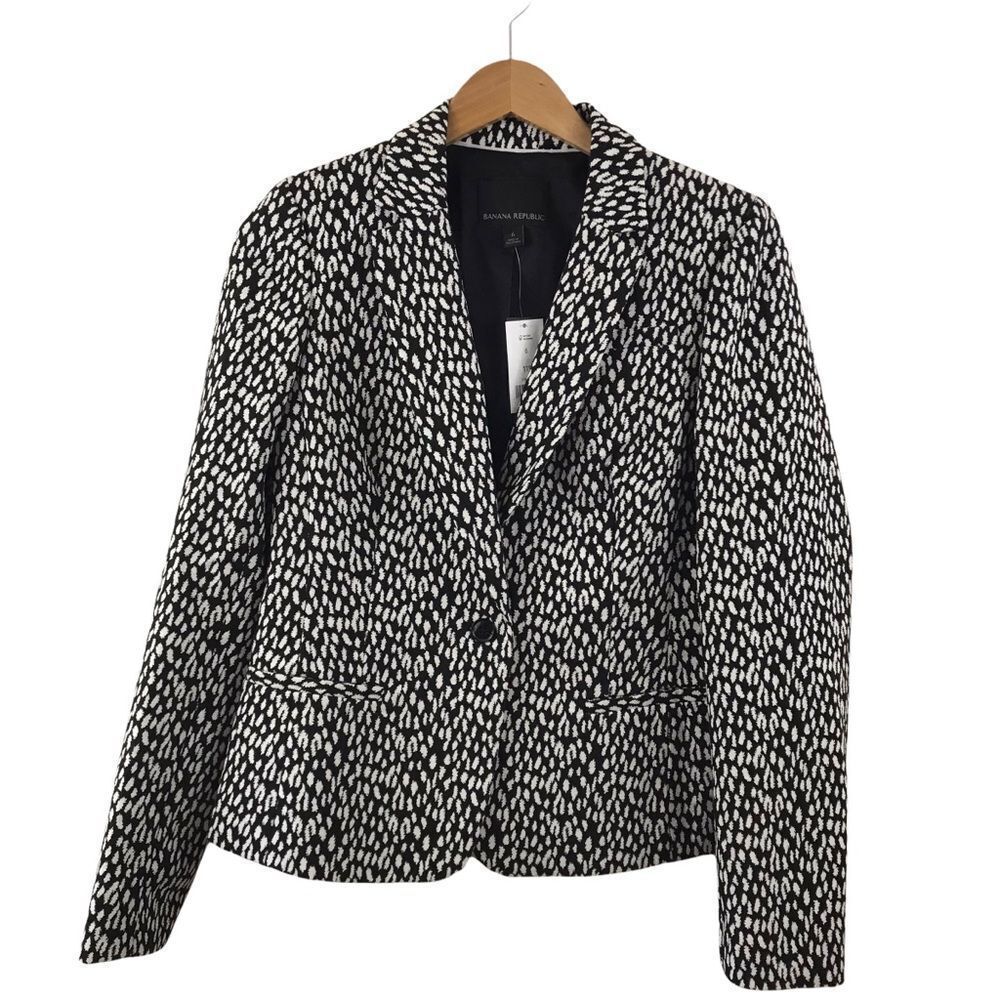 Banana Republic animal print blazer size 6